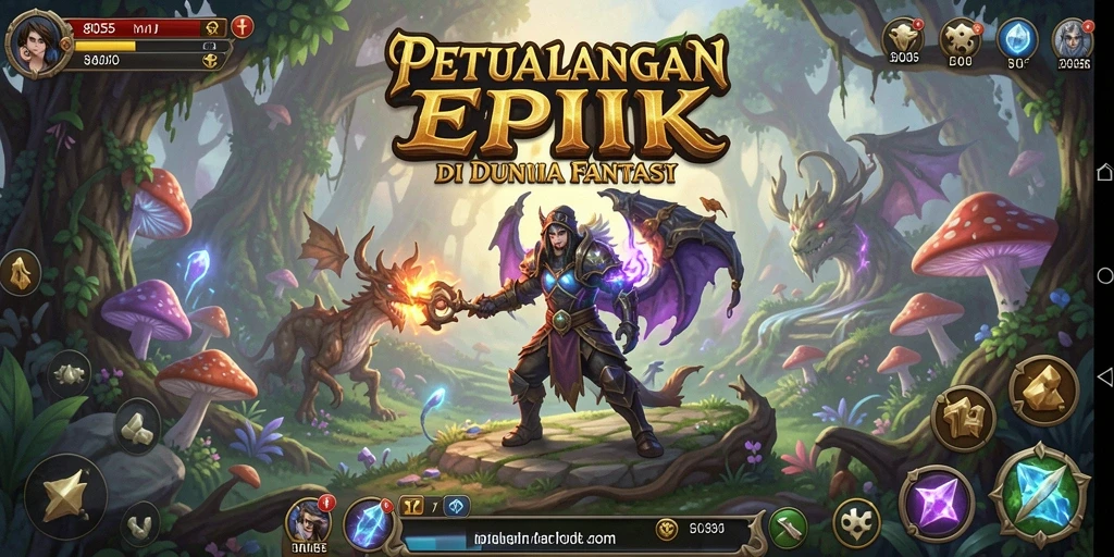 Tangkapan layar dari gameplay RPG 8055 yang menampilkan pertempuran seru.