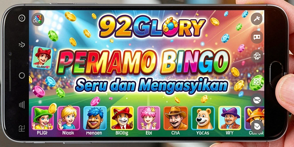 Tampilan gameplay Bingo yang seru dan interaktif di 92GLORY.