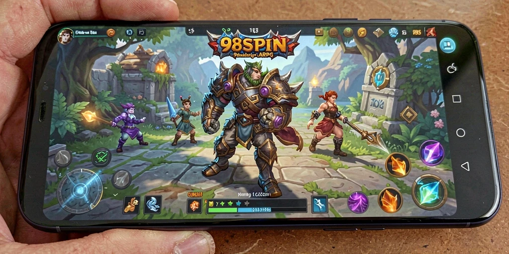 Tampilan gameplay mendebarkan dalam dunia ARPG 98SPIN.