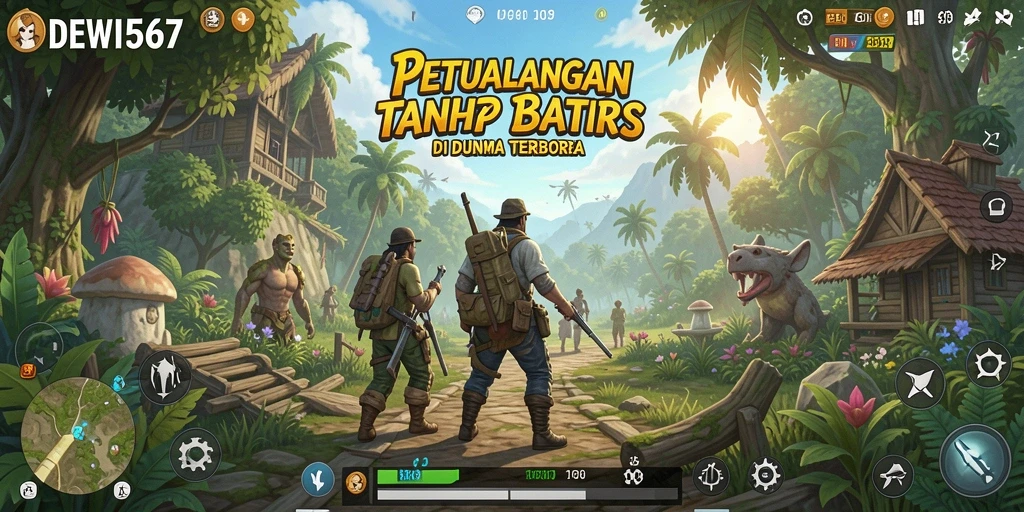 Gameplay DEWI567 menampilkan eksplorasi dunia terbuka yang luas.