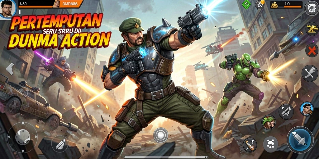 Tampilan gameplay seru dan dinamis dari DMD686 yang penuh aksi.