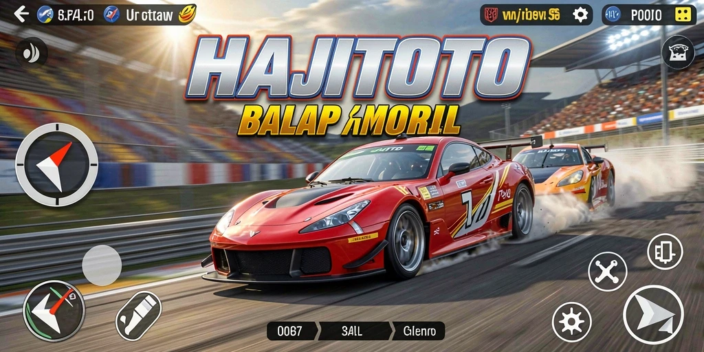 Tampilan gameplay balap HAJITOTO yang mendebarkan dan realistis.