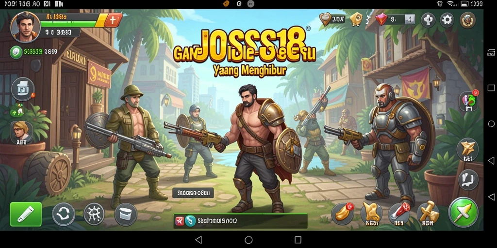 Tangkapan layar utama menunjukkan gameplay santai JOSS188 dengan pengelolaan sumber daya.