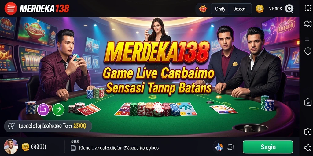 Tampilan gameplay Live Casino yang mendebarkan di MERDEKA138.