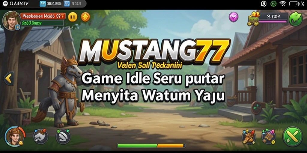 Screenshot menunjukkan gameplay seru di MUSTANG77.