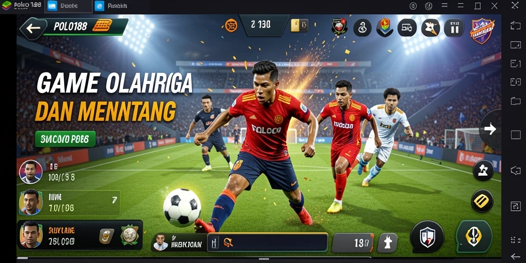 Tampilan screenshot utama POLO188 dengan aksi olahraga seru.