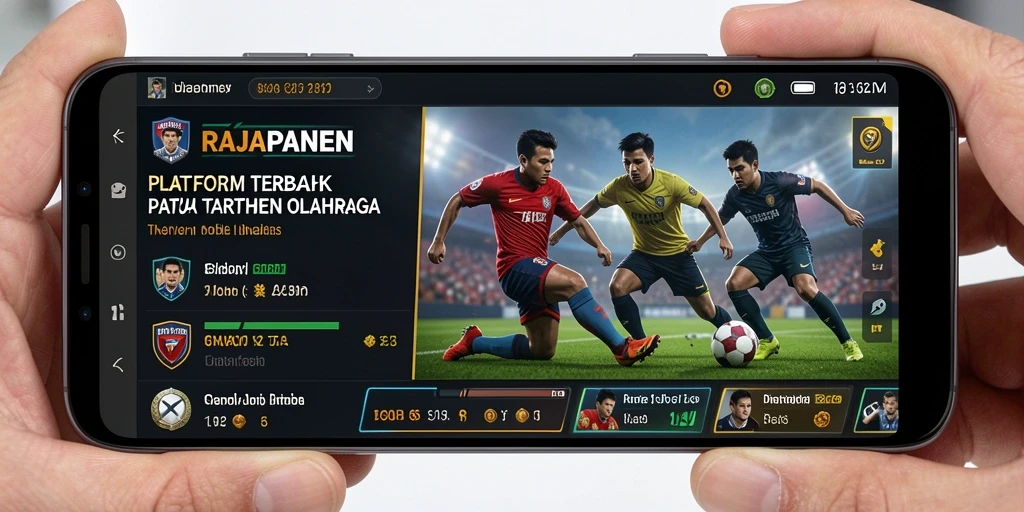 Screenshot utama RAJAPANEN menampilkan antarmuka taruhan olahraga yang menarik.