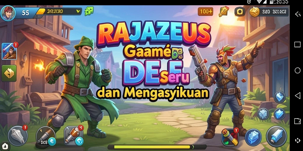 Tampilan gameplay RAJAZEUS yang menarik dan interaktif.