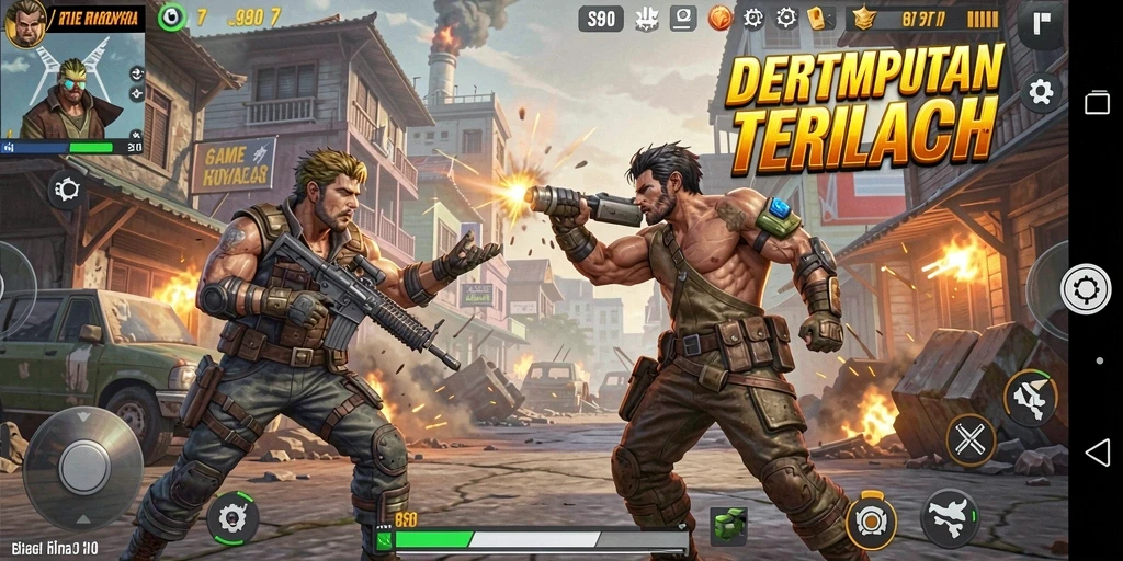 Gameplay S80 yang intens dalam pertarungan Battle Royale.