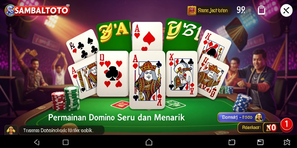 Screenshot gameplay domino yang menarik di SAMBALTOTO.