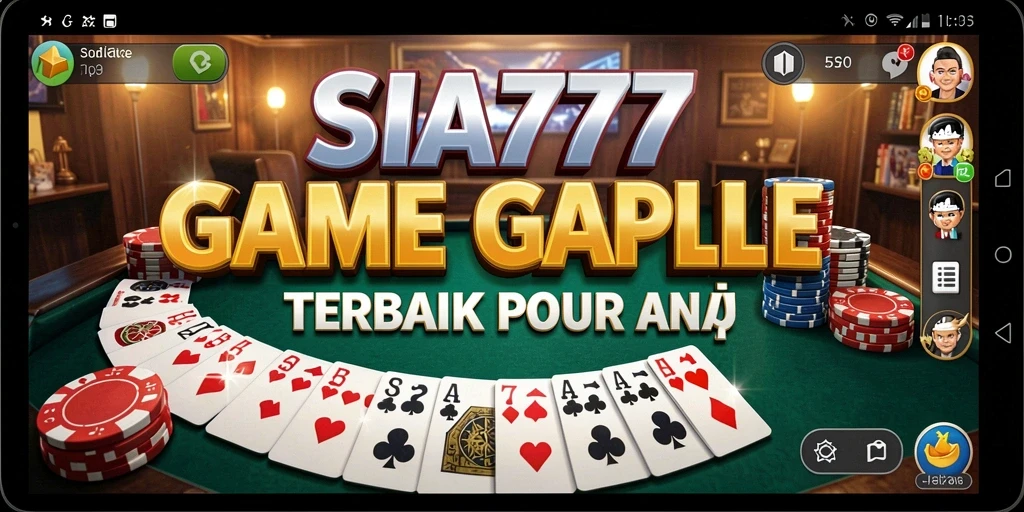 Tampilan antarmuka SIA777 dengan gameplay Gaple yang seru.