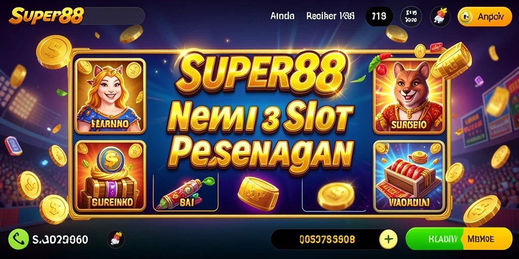 Tampilan gameplay SUPER88 menampilkan putaran Slot yang seru.