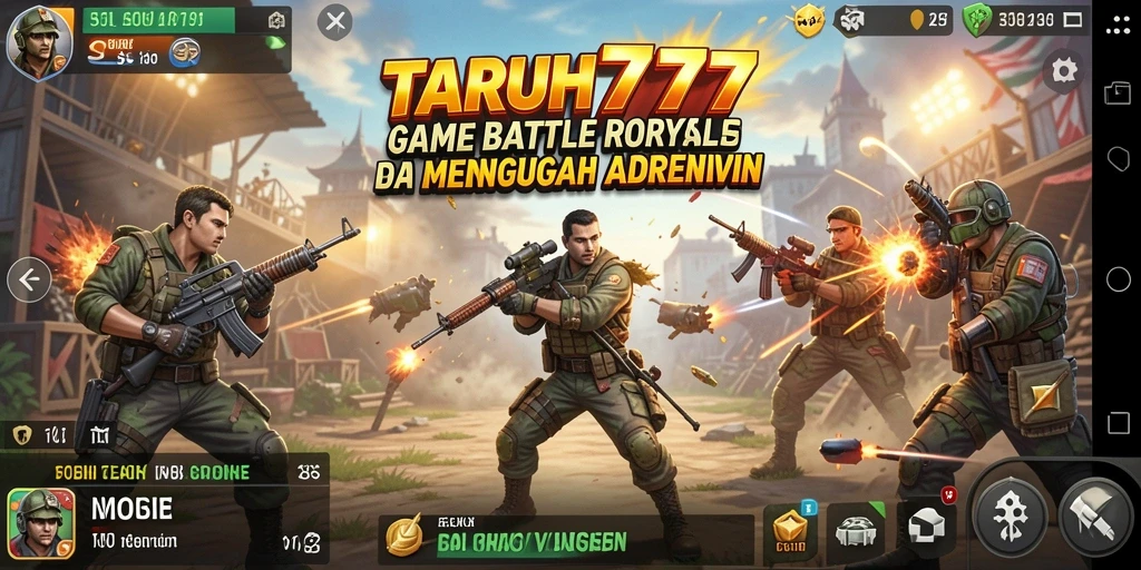 Tangkapan layar TARUH777 yang menampilkan aksi seru dalam pertempuran Battle Royale.