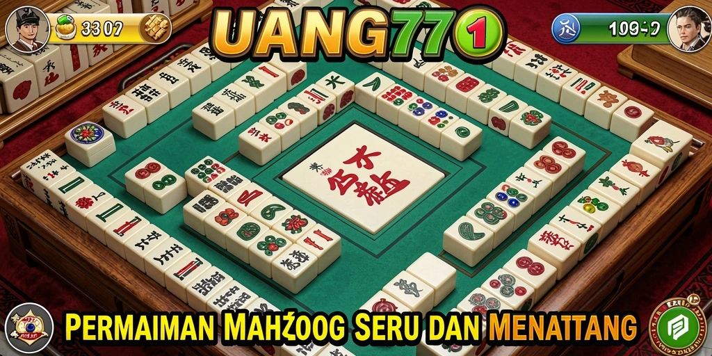 Tampilan gameplay UANG77 yang mengasyikkan dalam permainan Mahjong.