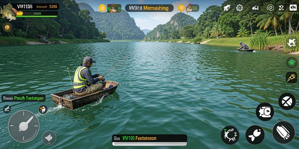 Tampilan gameplay memancing yang menakjubkan di VW108.